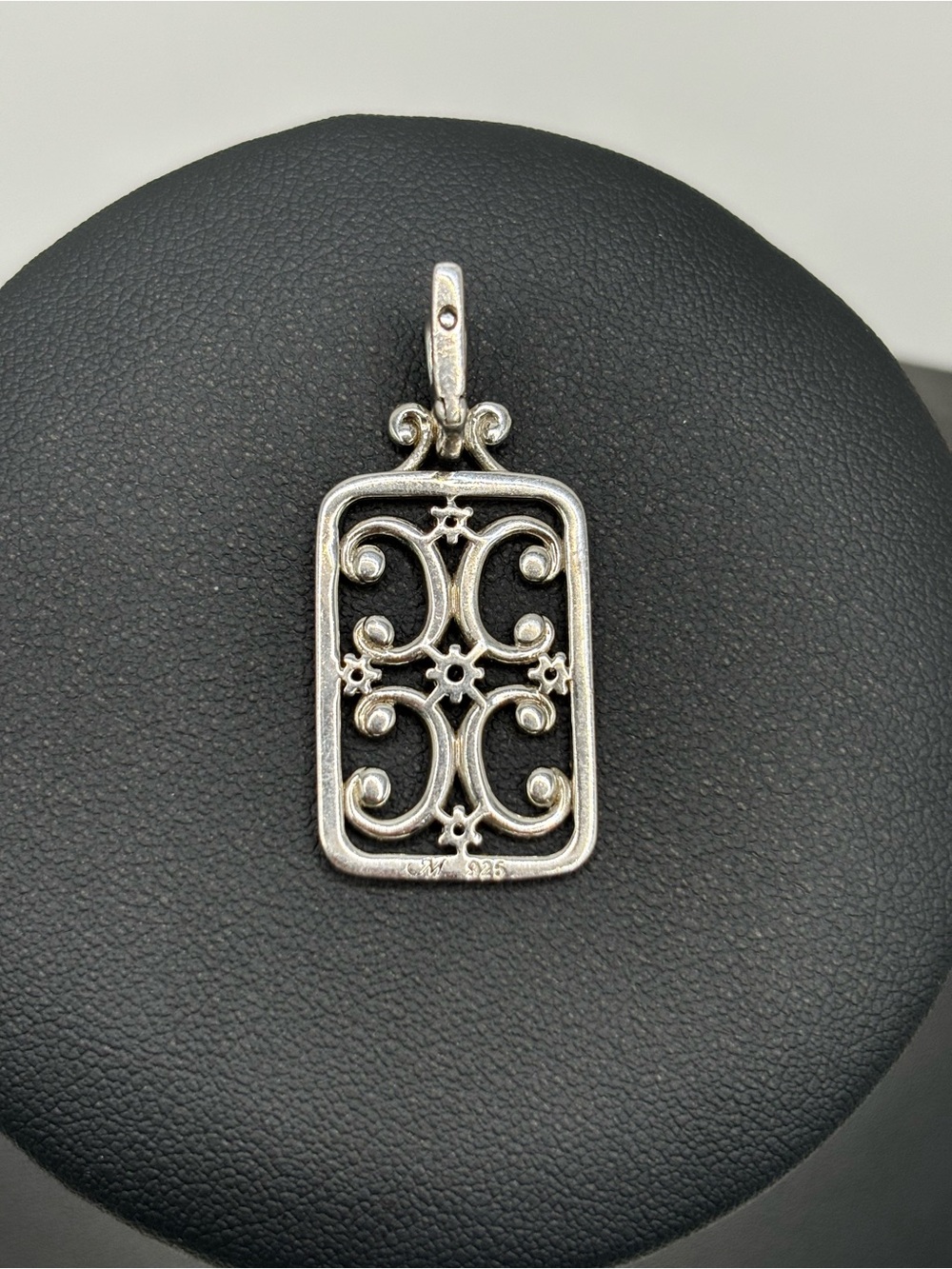 MONICA RICH KOSANN STERLING SILVER GATE LOCKET W/ SAPPHIRE- PENDANT ONLY - Picture 7 of 10